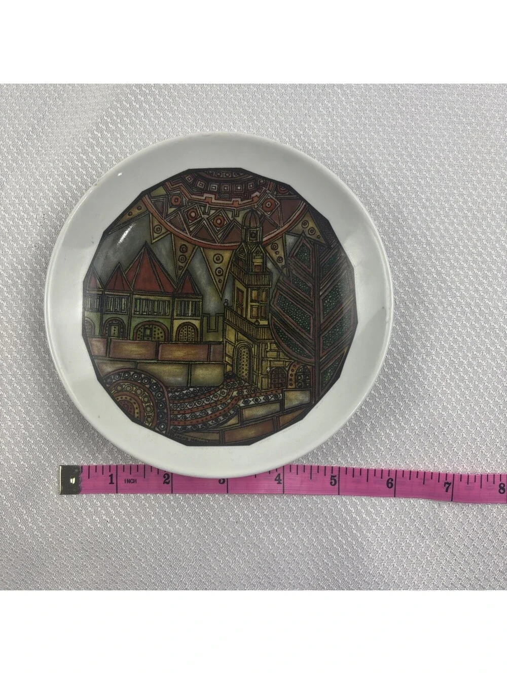 Vintage Jacob Malka Naaman Israel My Jerusalem Decorative Ceramic Wall Plate Art